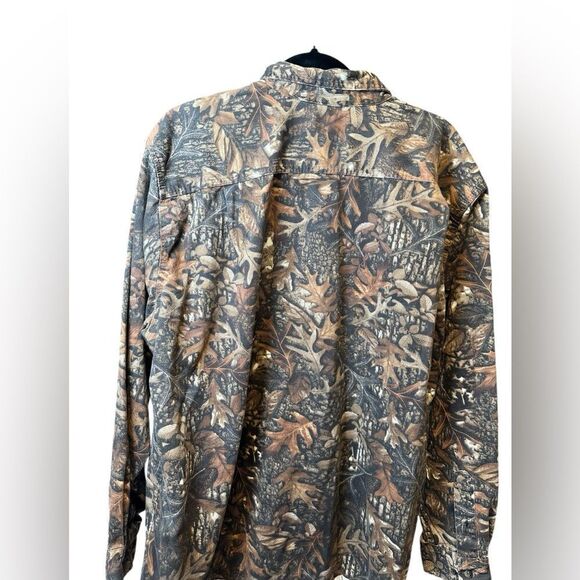 EUC C.E. Schmidt Workwear Men’s Camo Leaves Button Down Shirt Hunting - Size XL - Picture 2 of 5